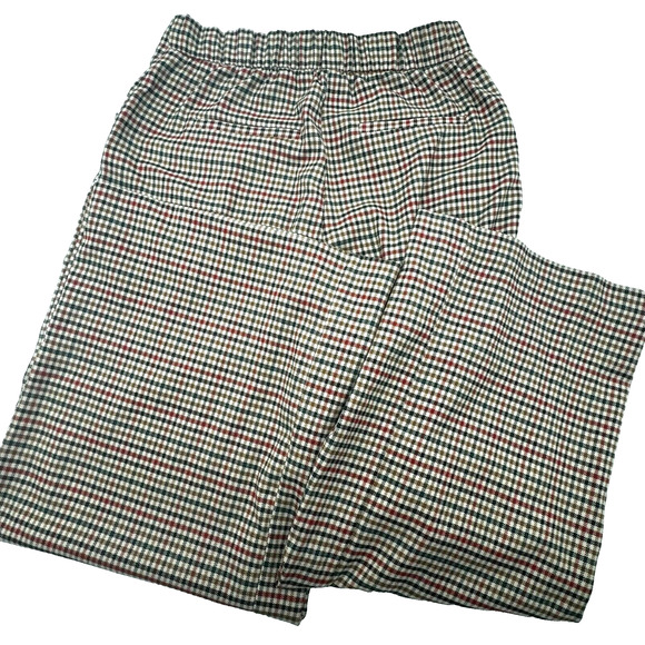 Zara Plaid Ankle Pants - Black, Red, Green - Picture 3 of 11